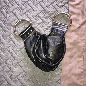 Faux leather mini purse